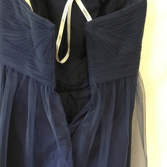 David’s Bridal Blue Strapless Tulle Short Dress - Picture 14 of 16